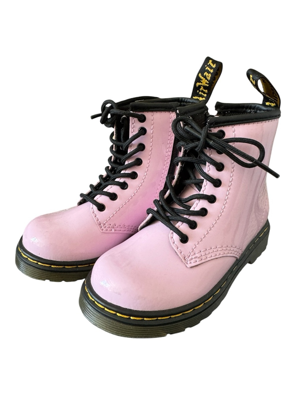 Dr. Martens 1460 T Little Girls Size 8 Toddler Pink Patent Leather Lace Up Boots